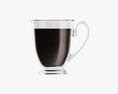 Glass Transparent Coffee Mug With Handle 07 3Dモデル