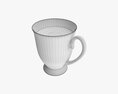 Glass Transparent Coffee Mug With Handle 07 3D 모델 