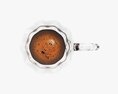 Glass Transparent Coffee Mug With Handle 08 3d model