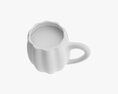 Glass Transparent Coffee Mug With Handle 08 3D-Modell
