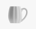 Glass Transparent Coffee Mug With Handle 08 3D модель