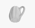 Glass Transparent Coffee Mug With Handle 08 3D模型