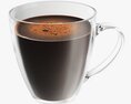 Glass Transparent Coffee Mug With Handle 09 Modello 3D