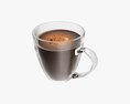 Glass Transparent Coffee Mug With Handle 09 Modelo 3D
