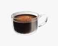 Glass Transparent Coffee Mug With Handle 10 3d model