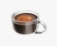 Glass Transparent Coffee Mug With Handle 10 3D 모델 