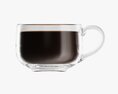 Glass Transparent Coffee Mug With Handle 10 3D-Modell