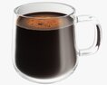 Glass Transparent Coffee Mug With Handle 11 3D模型