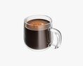 Glass Transparent Coffee Mug With Handle 11 3D модель