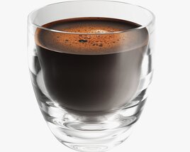 Glass Transparent Coffee Mug Without Handle 01 3D модель