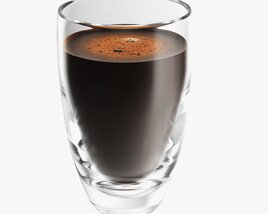 Glass Transparent Coffee Mug Without Handle 02 Modelo 3D