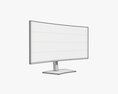 Lcd 38-Inch Curved Monitor Modelo 3D