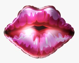 Lips Foil Balloon 3Dモデル