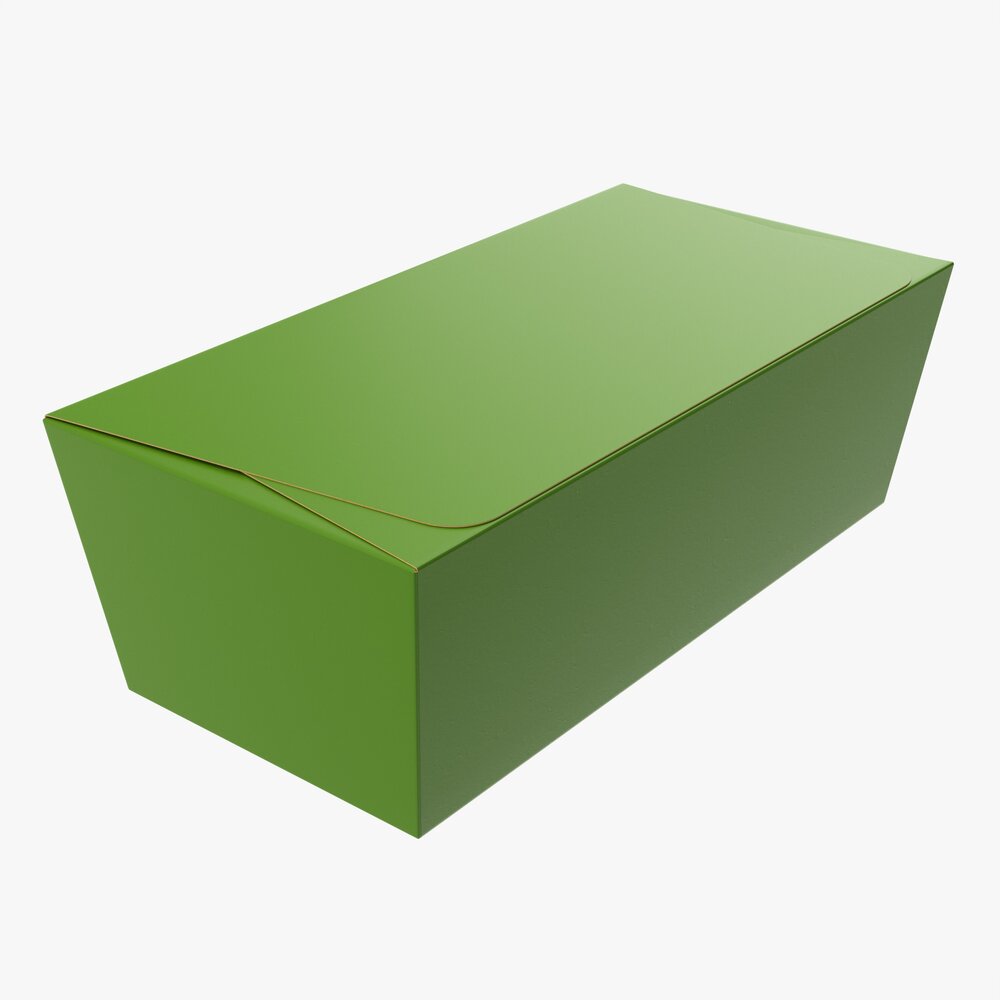 Long High Paper Box Mockup 3Dモデル