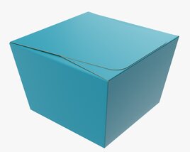 Square High Paper Box Mockup 3D-Modell