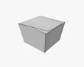 Square High Paper Box Mockup Modèle 3d
