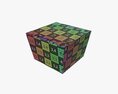 Square High Paper Box Mockup 3Dモデル