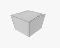 Square High Paper Box Mockup Modello 3D