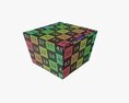 Square High Paper Box Mockup 3D模型