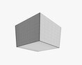 Square High Paper Box Mockup 3D-Modell