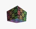 Square High Paper Box Mockup 3d model