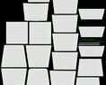 Square High Paper Box Mockup Modèle 3d