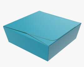 Square Low Paper Box Mockup Modelo 3d