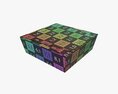 Square Low Paper Box Mockup Modelo 3D