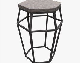 Bar Chair Hexagonal 01 Modello 3D