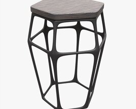 Bar Chair Hexagonal 02 Modelo 3d