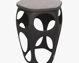 Bar Chair Hexagonal 03 3D model