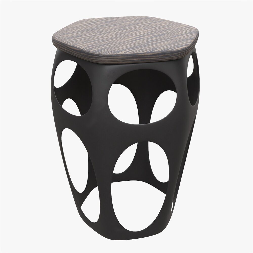 Bar Chair Hexagonal 03 3D-Modell