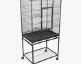 Bird Cage Large With Stand On Wheels 3d model