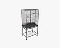Bird Cage Large With Stand On Wheels Modèle 3d