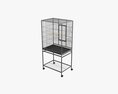 Bird Cage Large With Stand On Wheels 3D модель