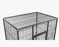 Bird Cage Large With Stand On Wheels 3d model