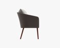 Brown Wicker Chair With Cushions Modelo 3D