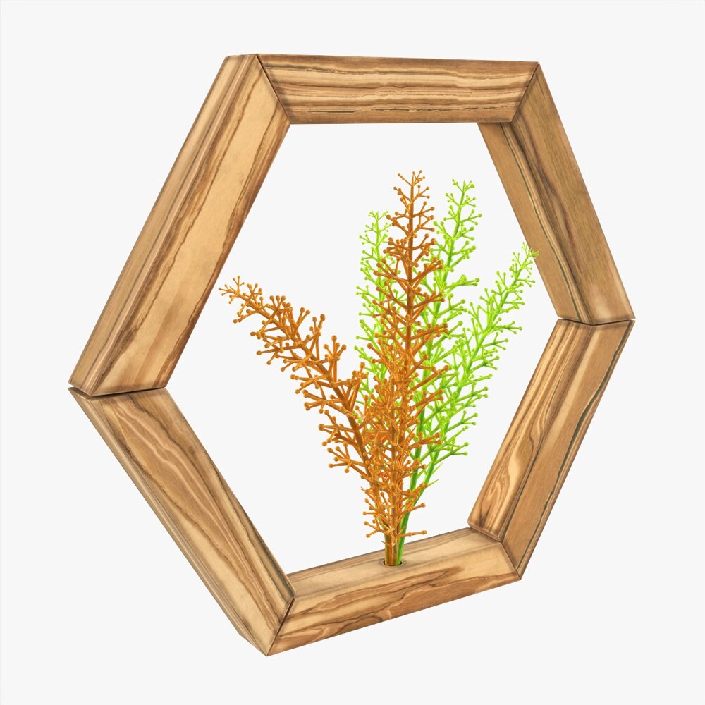 Decorative Frame With Artificial Flower 3D модель