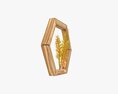 Decorative Frame With Artificial Flower 3d model