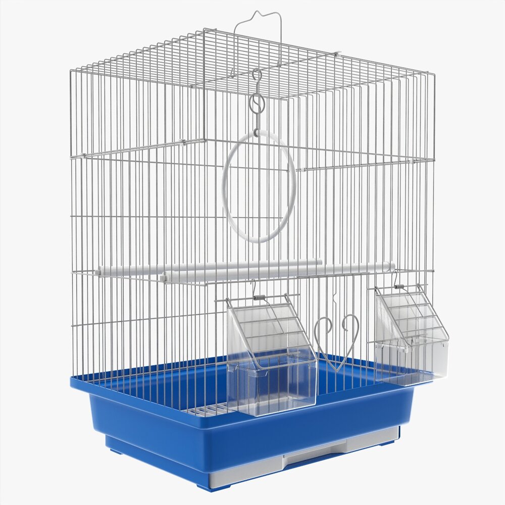Flat Top Bird Cage Modello 3D