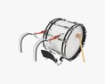 Marching Bass Drum With Carrier 18x10 3d model