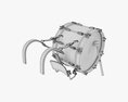 Marching Bass Drum With Carrier 18x10 3D 모델 