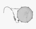 Marching Bass Drum With Carrier 18x10 3D модель