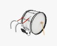 Marching Bass Drum With Carrier 24x12 3D 모델 