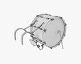 Marching Bass Drum With Carrier 24x12 3D 모델 