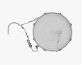 Marching Bass Drum With Carrier 24x12 Modelo 3D