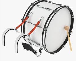 Marching Bass Drum With Carrier 26x12 3D model