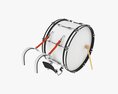 Marching Bass Drum With Carrier 26x12 3D модель