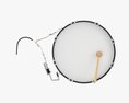 Marching Bass Drum With Carrier 26x12 3d model