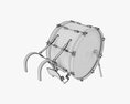 Marching Bass Drum With Carrier 26x12 3Dモデル